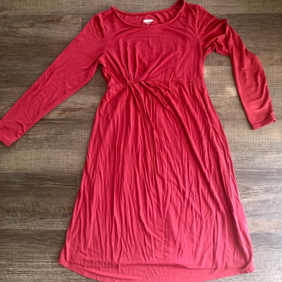 Old Navy pleated front Jersey Maternity Dress - Picture 4 of 5